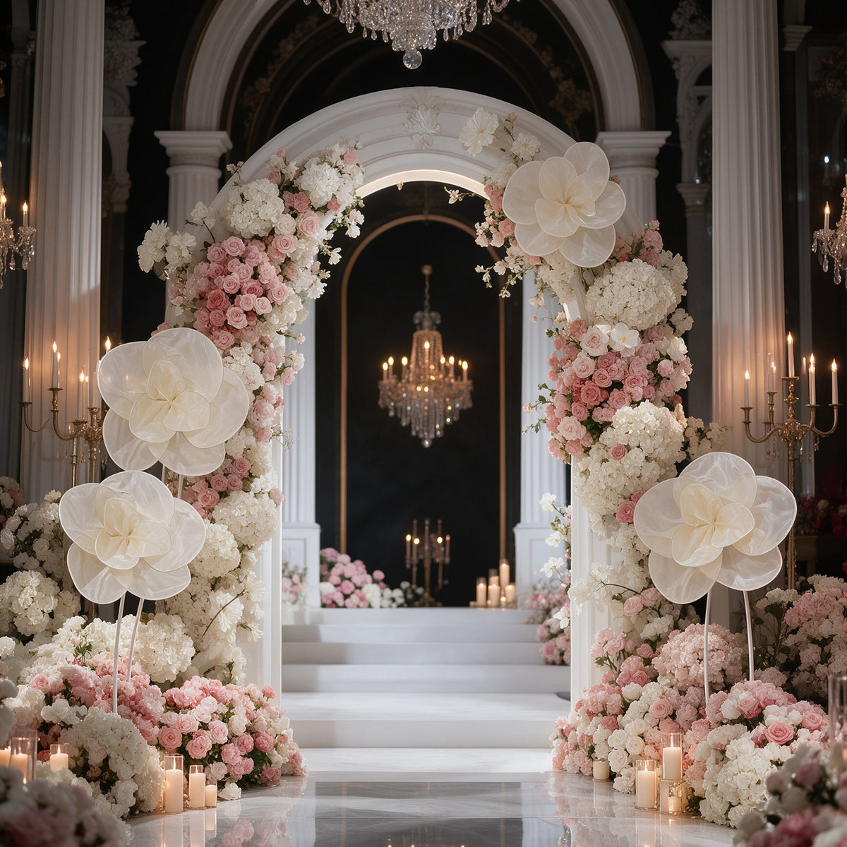 Flowerva Cloud Bloom Fabric Flower Wedding & Event Decor 80cm
