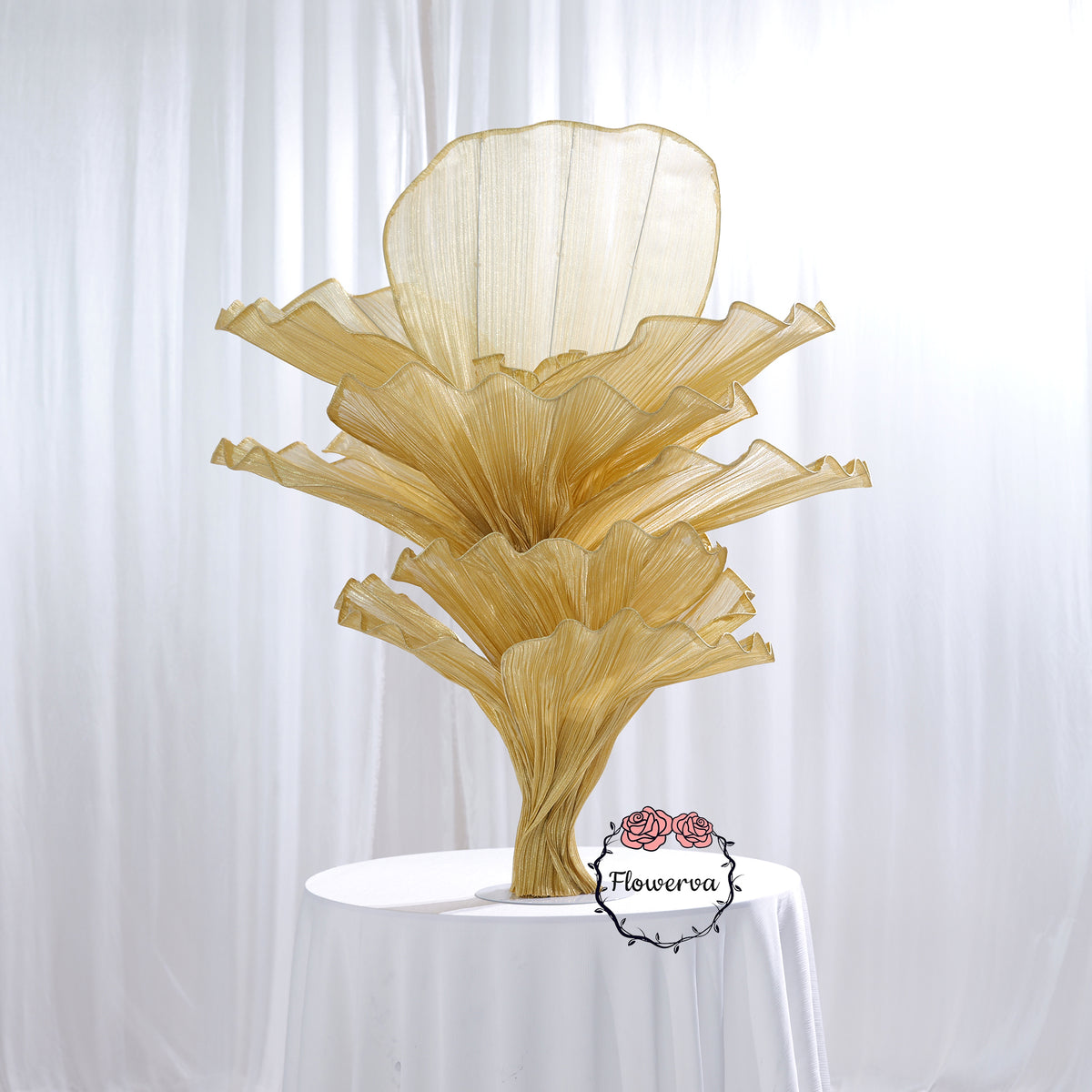 Flowerva Luxury Fabric Floral Centerpieces Handcrafted Wedding & Event Decor
