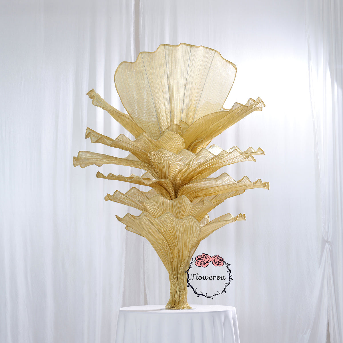 Flowerva Luxury Fabric Floral Centerpieces Handcrafted Wedding & Event Decor