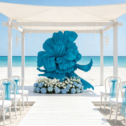 Flowerva Giant Blue Flying Sky Flower Shape Event Decor
