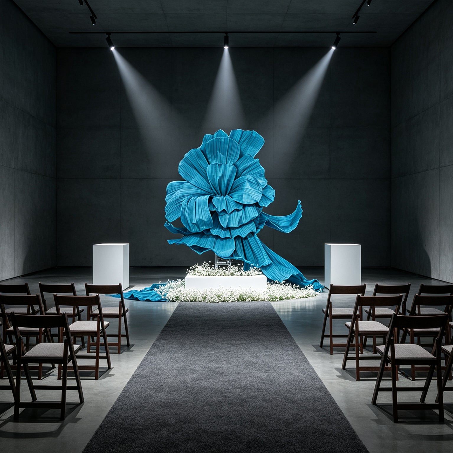 Flowerva Giant Blue Flying Sky Flower Shape Event Decor