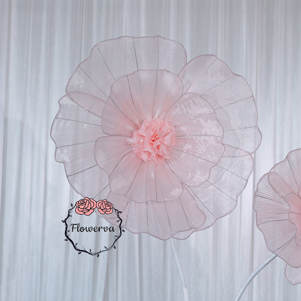 Flowerva Giant Tulle Flower Centerpiece Wedding & Event Decor