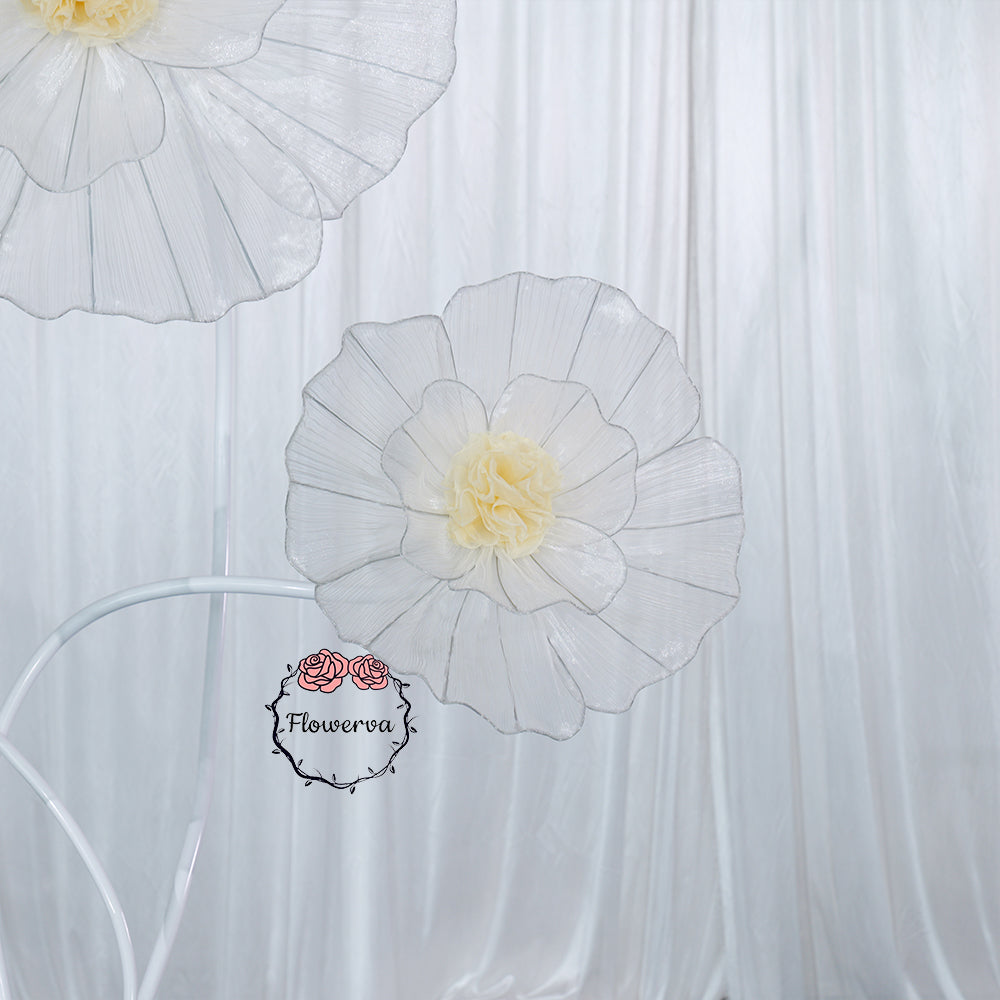 Flowerva Fabric Giant Flower Centerpiece Luxury Wedding & Event Decor