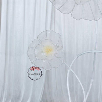 Flowerva Giant Tulle Flower Centerpiece Wedding & Event Decor