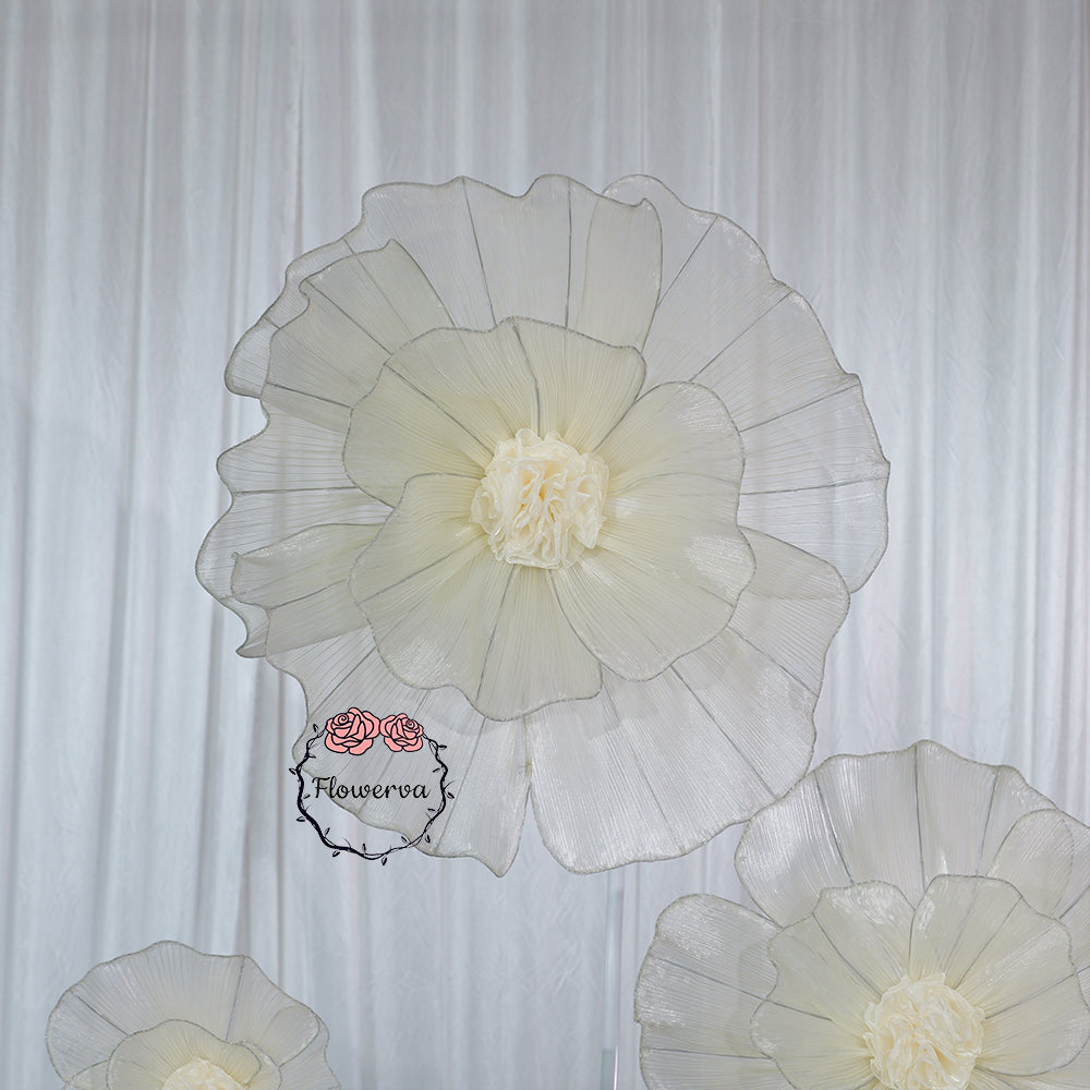 Flowerva Fabric Giant Flower Centerpiece Luxury Wedding & Event Decor
