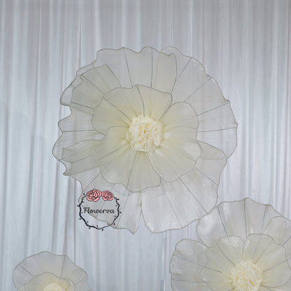 Flowerva Giant Tulle Flower Centerpiece Wedding & Event Decor