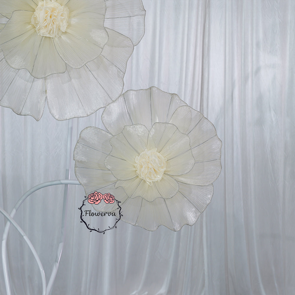 Flowerva Fabric Giant Flower Centerpiece Luxury Wedding & Event Decor