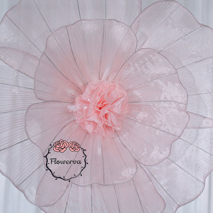 Flowerva Giant Tulle Flower Centerpiece Wedding & Event Decor