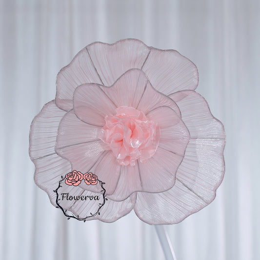 Flowerva Giant Tulle Flower Centerpiece Wedding Decor Light Pink