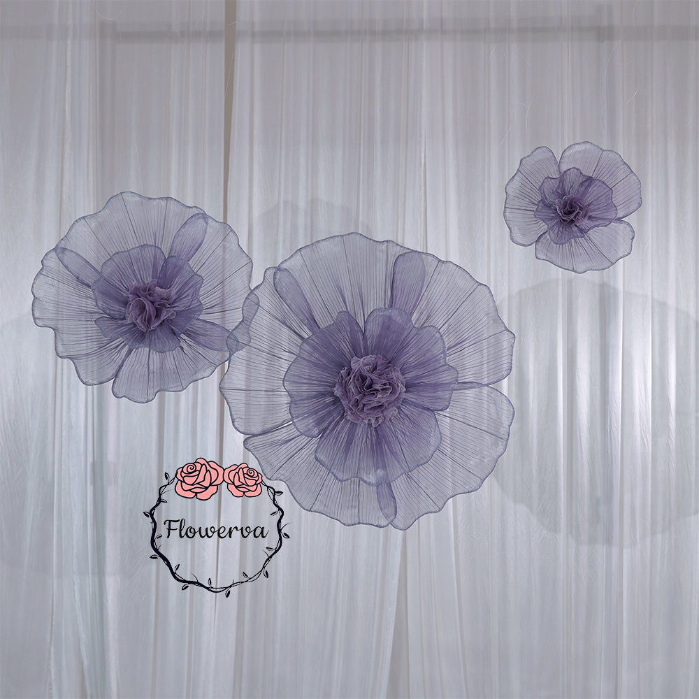 Flowerva Giant Tulle Flower Centerpiece Wedding & Event Decor