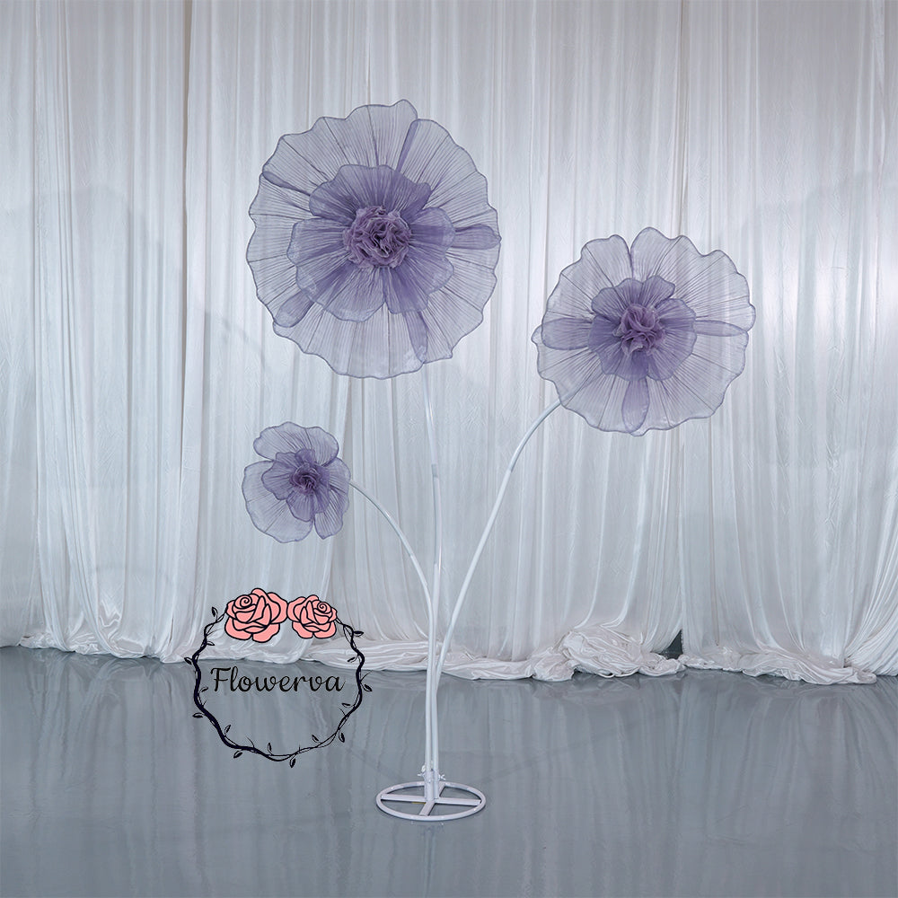 Flowerva Giant Tulle Flower Centerpiece Wedding & Event Decor
