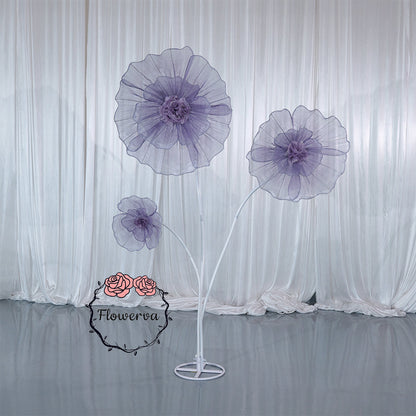 Flowerva Giant Tulle Flower Centerpiece Wedding & Event Decor
