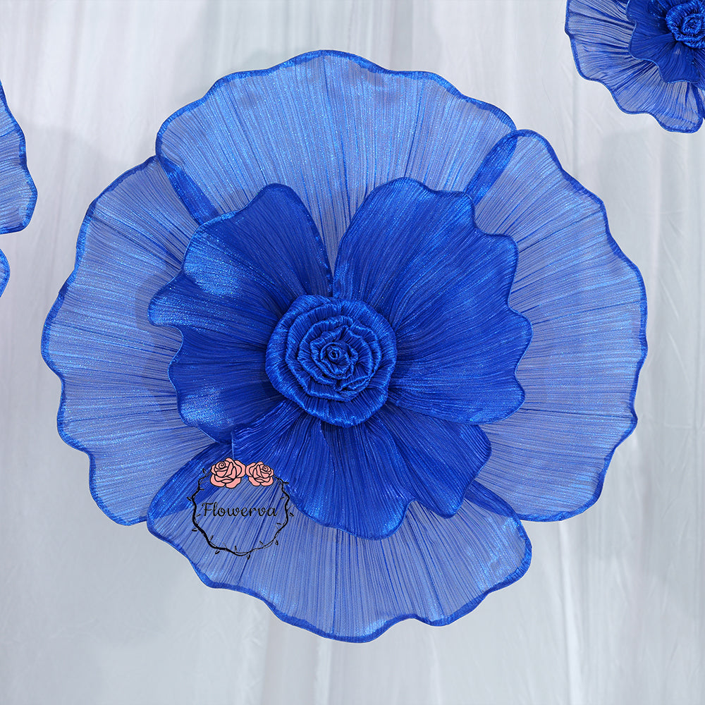 Flowerva Giant Tulle Flower Centerpiece Wedding Decor Blue Enchantress