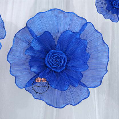 Flowerva Giant Tulle Flower Centerpiece Wedding Decor Blue Enchantress