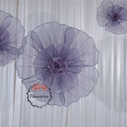 Flowerva Giant Tulle Flower Centerpiece Wedding & Event Decor