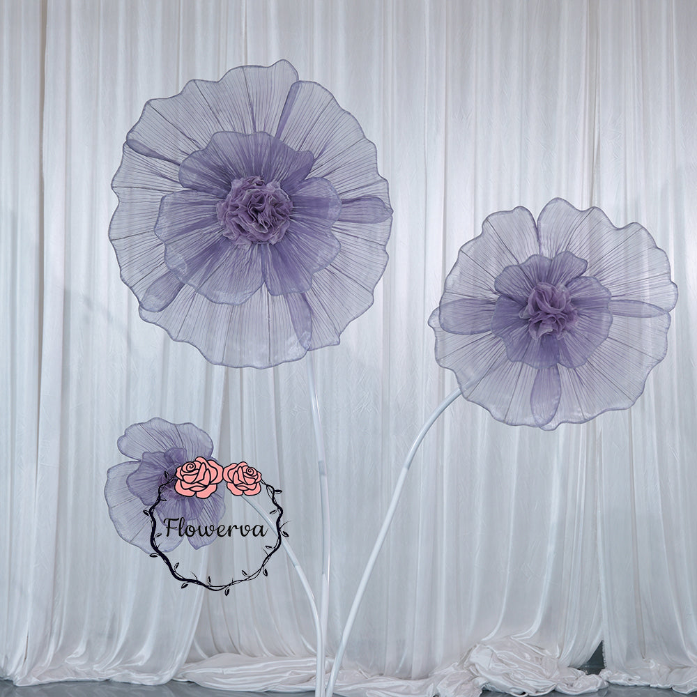 Flowerva Giant Tulle Flower Centerpiece Wedding & Event Decor