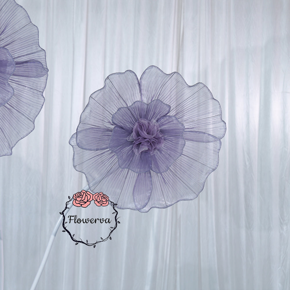 Flowerva Giant Tulle Flower Centerpiece Wedding & Event Decor