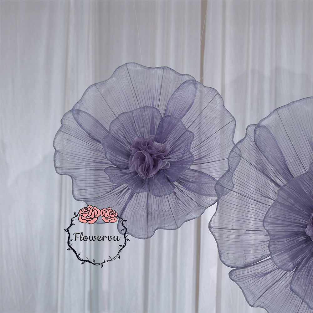 Flowerva Giant Tulle Flower Centerpiece Wedding & Event Decor