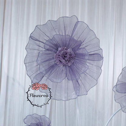 Flowerva Giant Tulle Flower Centerpiece Wedding & Event Decor