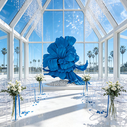 Flowerva Giant Blue Flying Sky Flower Shape Event Decor