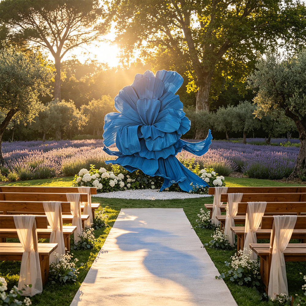Flowerva Giant Blue Flying Sky Flower Shape Event Decor