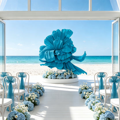Flowerva Giant Blue Flying Sky Flower Shape Event Decor