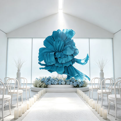 Flowerva Giant Blue Flying Sky Flower Shape Event Decor