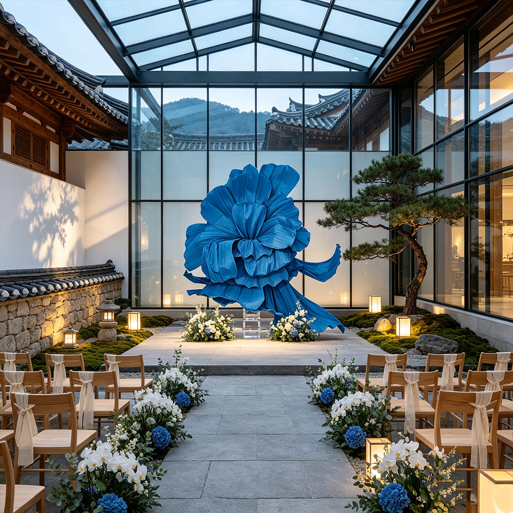 Flowerva Giant Blue Flying Sky Flower Shape Event Decor