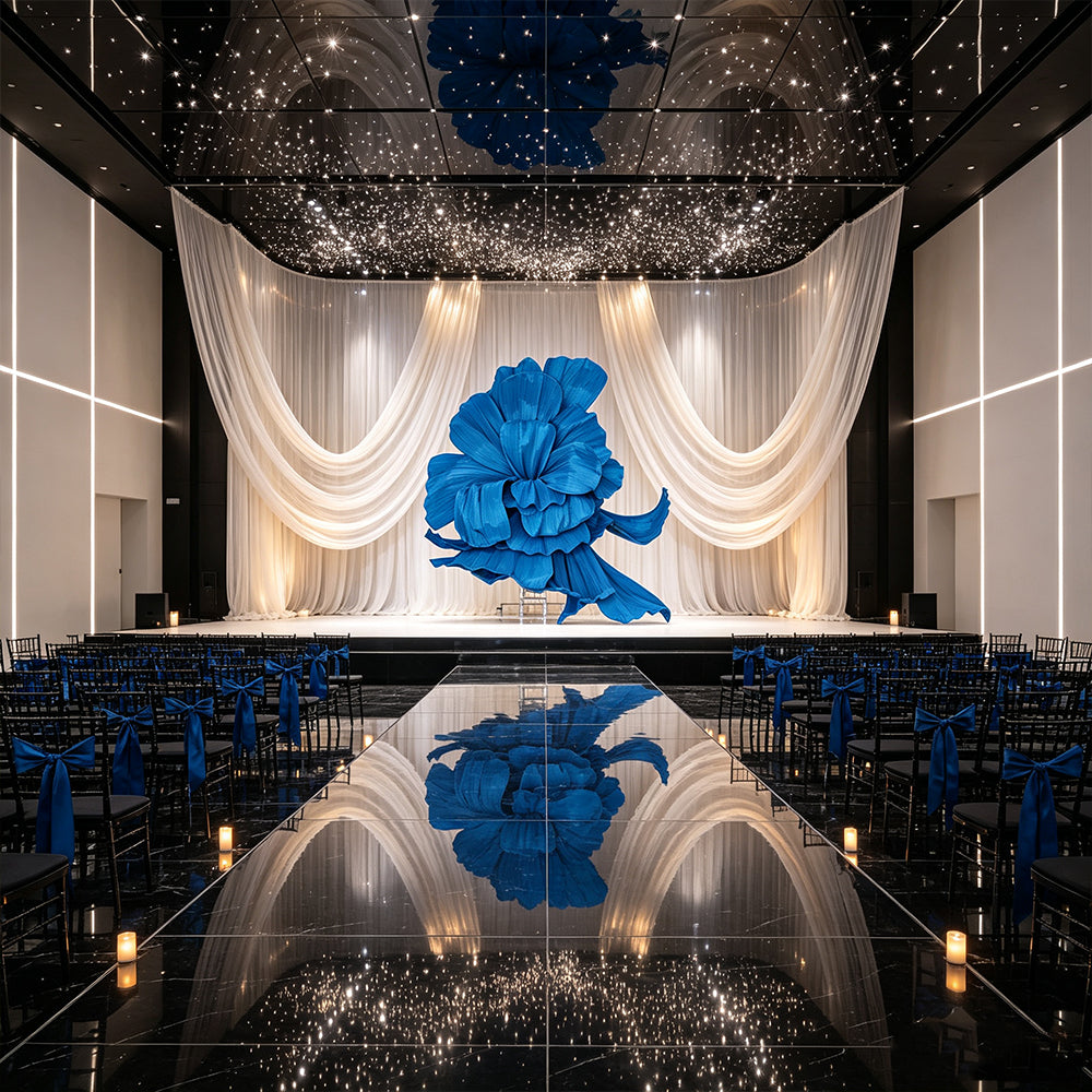 Flowerva Giant Blue Flying Sky Flower Shape Event Decor
