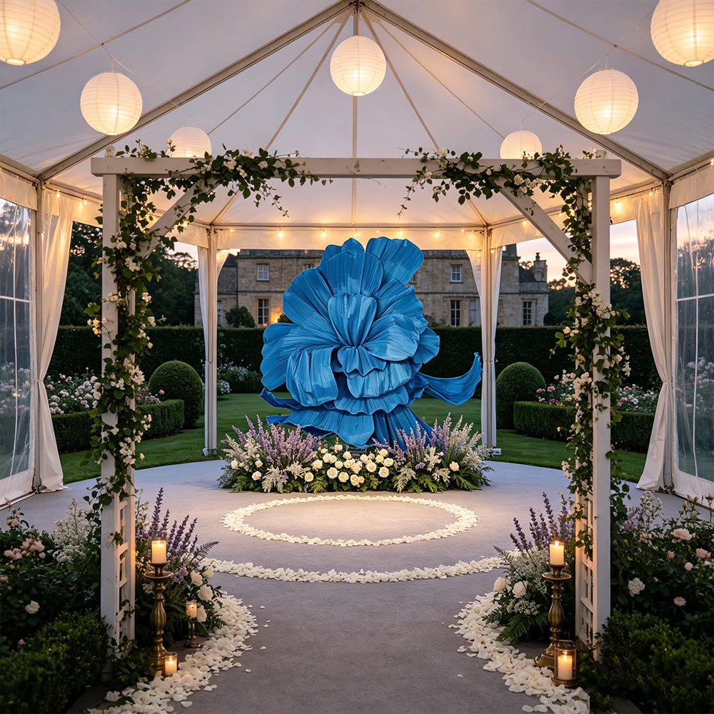 Flowerva Giant Blue Flying Sky Flower Shape Event Decor