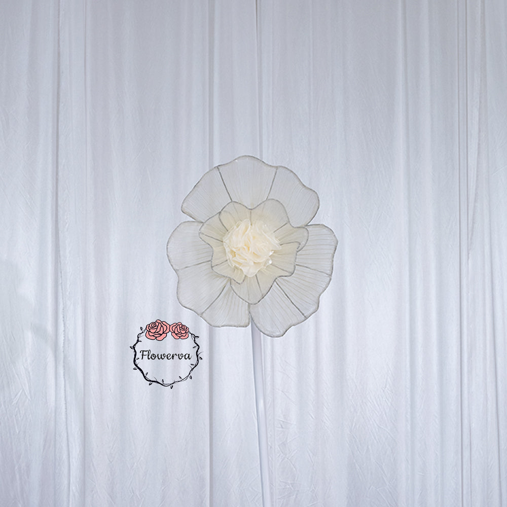 Flowerva Giant Tulle Flower Centerpiece Wedding Decor Champagne