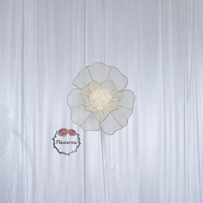 Flowerva Giant Tulle Flower Centerpiece Wedding Decor Champagne