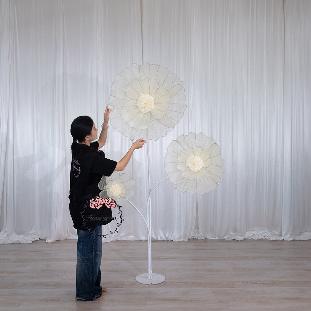 Flowerva Fabric Giant Flower Centerpiece Luxury Wedding & Event Decor