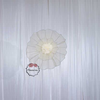 Flowerva Giant Tulle Flower Centerpiece Wedding Decor Champagne