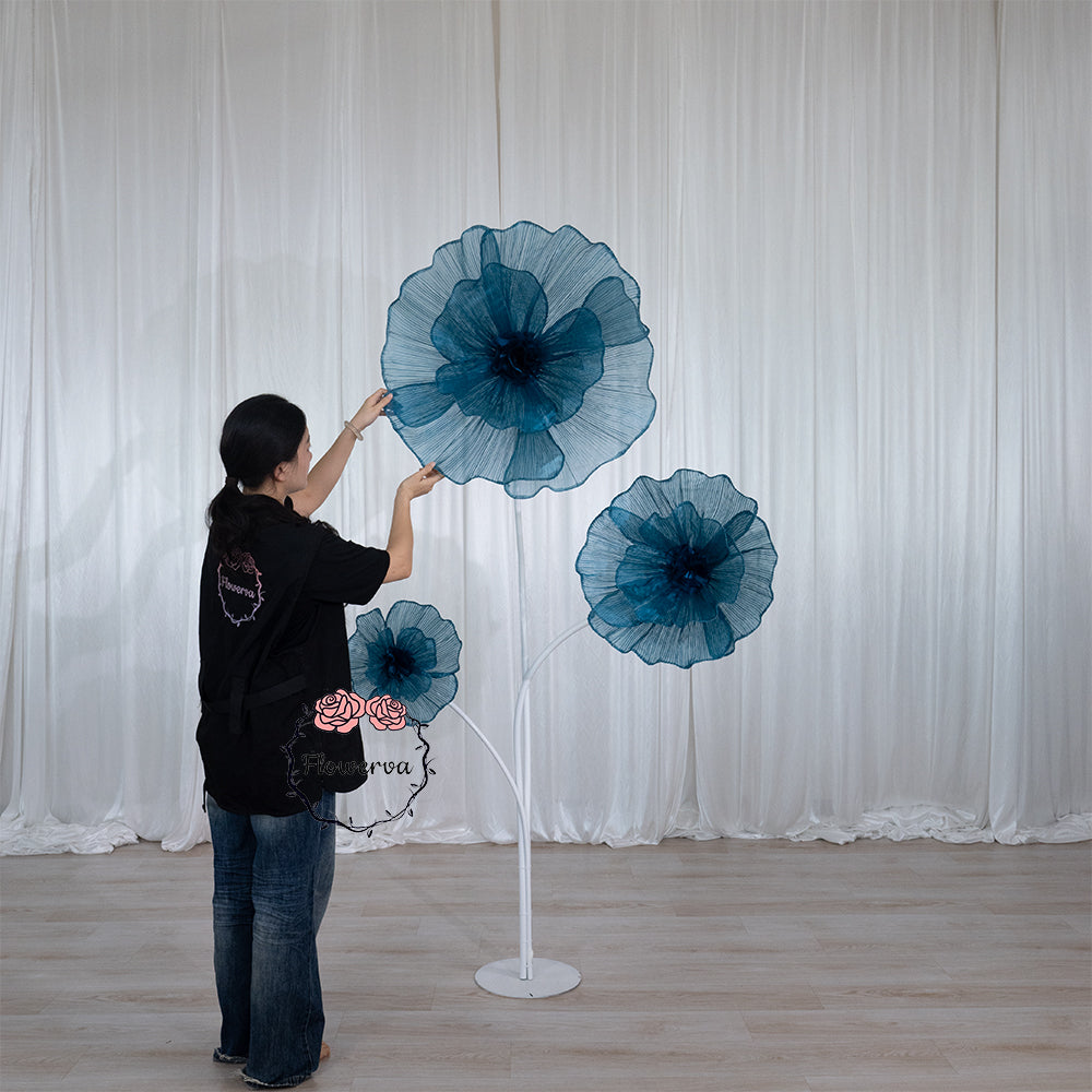 Flowerva Fabric Giant Flower Centerpiece Luxury Wedding & Event Decor