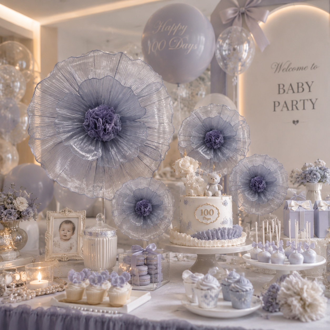 Flowerva Fabric Giant Flower Centerpiece Luxury Wedding & Event Decor