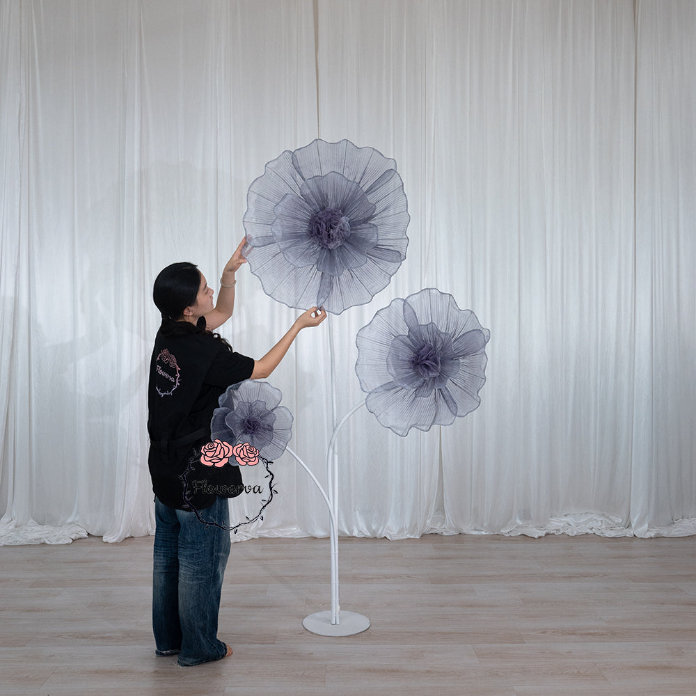 Flowerva Fabric Giant Flower Centerpiece Luxury Wedding & Event Decor