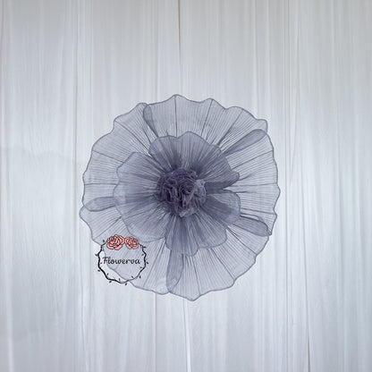 Flowerva Giant Tulle Flower Centerpiece Wedding Decor Grayish Purple