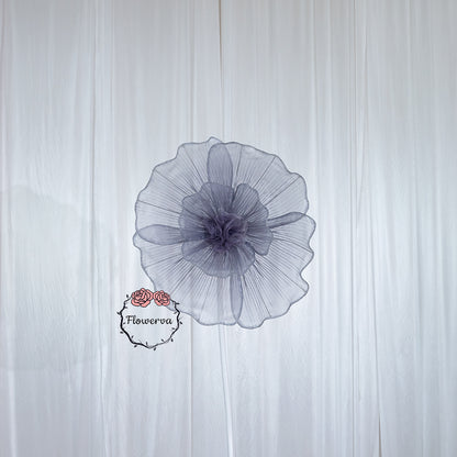 Flowerva Giant Tulle Flower Centerpiece Wedding Decor Grayish Purple