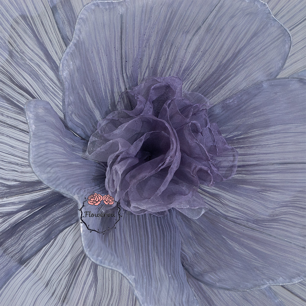 Flowerva Giant Tulle Flower Centerpiece Wedding Decor Grayish Purple