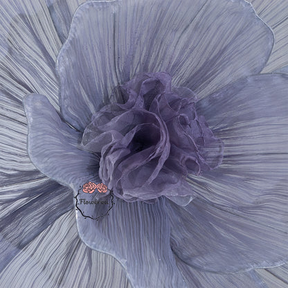Flowerva Giant Tulle Flower Centerpiece Wedding Decor Grayish Purple