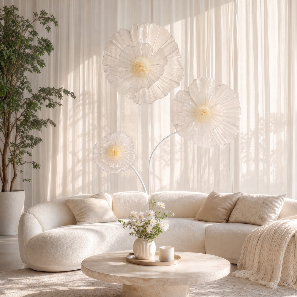 Flowerva Fabric Giant Flower Centerpiece Luxury Wedding & Event Decor