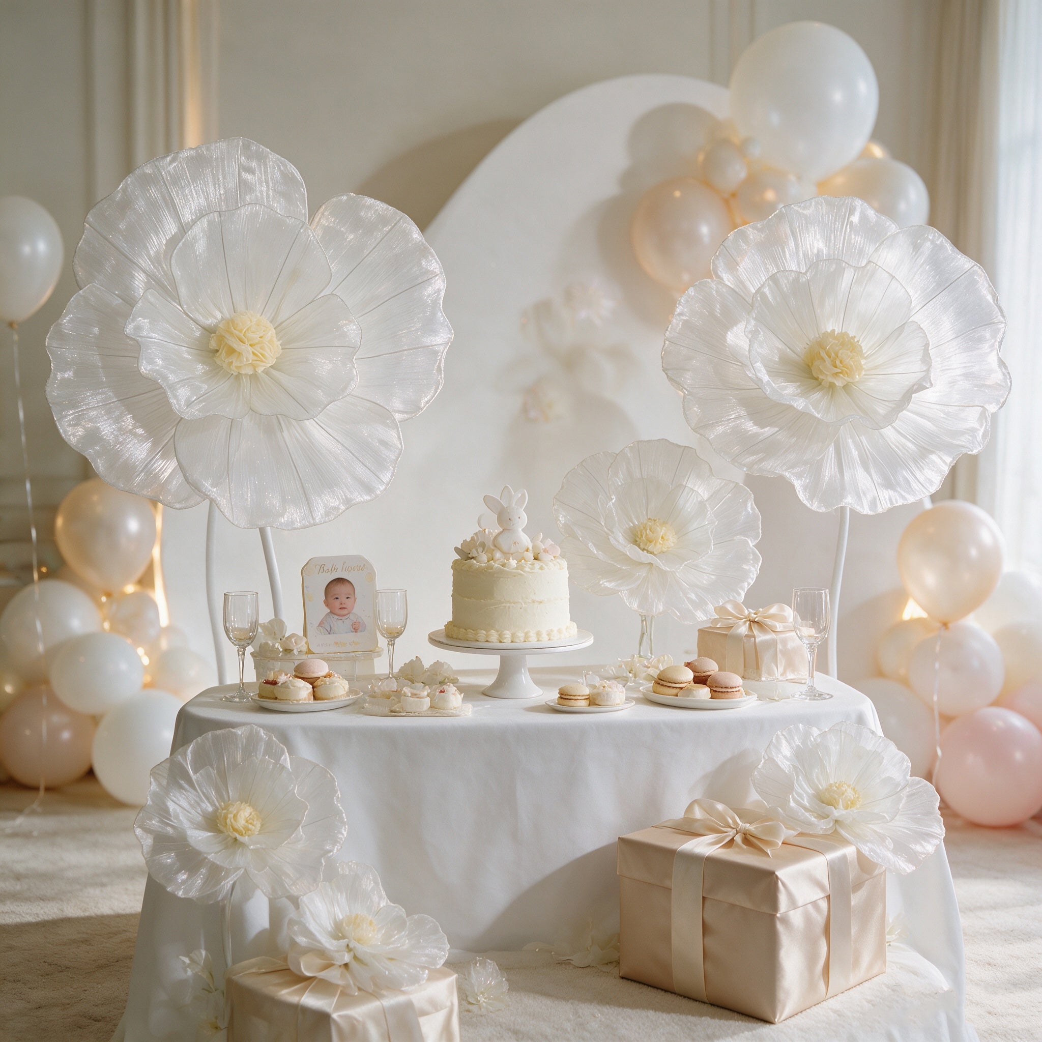 Flowerva Fabric Giant Flower Centerpiece Luxury Wedding & Event Decor