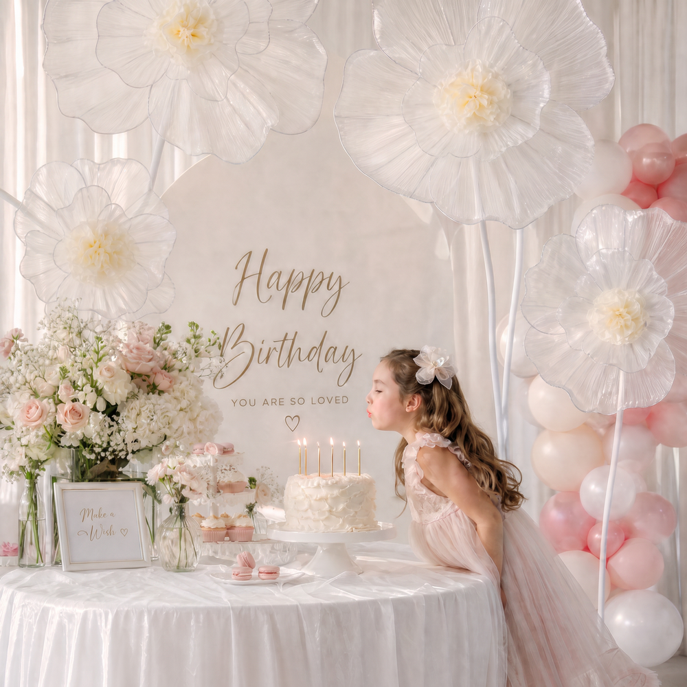 Flowerva Fabric Giant Flower Centerpiece Luxury Wedding & Event Decor