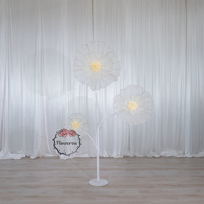 Flowerva Giant Tulle Flower Centerpiece Wedding Decor Ivory