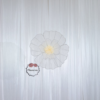 Flowerva Giant Tulle Flower Centerpiece Wedding Decor Ivory
