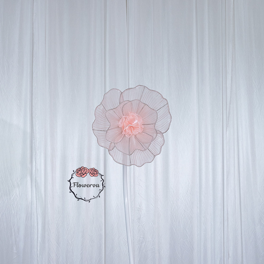 Flowerva Giant Tulle Flower Centerpiece Wedding Decor Light Pink