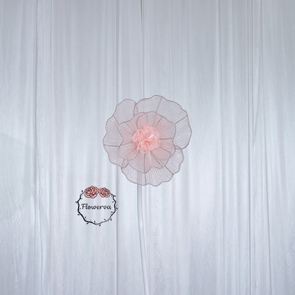Flowerva Giant Tulle Flower Centerpiece Wedding Decor Light Pink