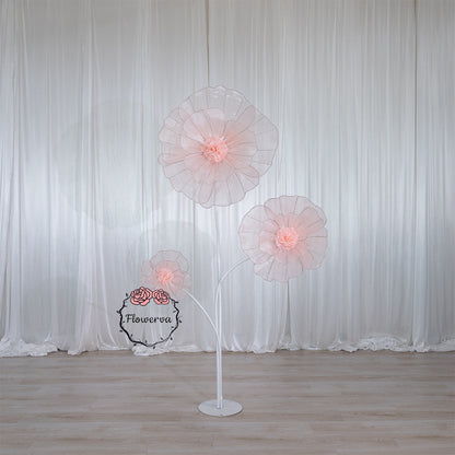 Flowerva Giant Tulle Flower Centerpiece Wedding Decor Light Pink