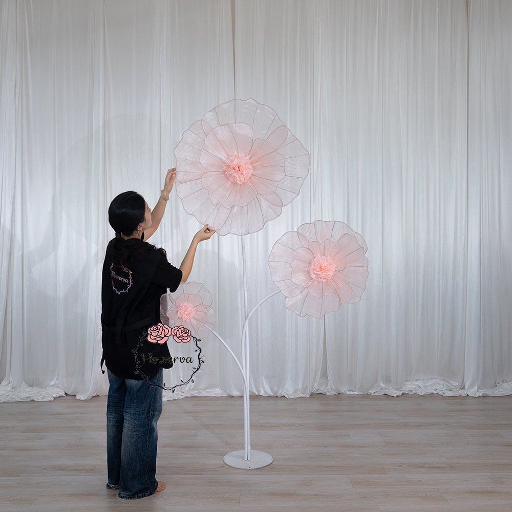 Flowerva Fabric Giant Flower Centerpiece Luxury Wedding & Event Decor